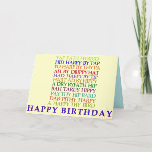 Carte Birthday Anagram card