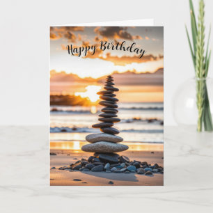 Carte Birthday Beach Cairn