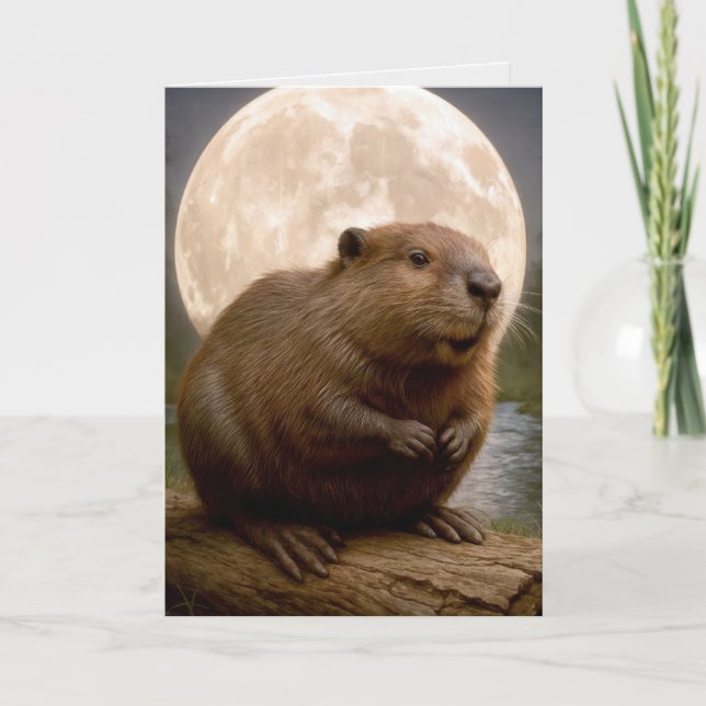 Carte Birthday Beaver (Devant)