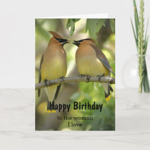 Carte Birthday Bird Couple Woman