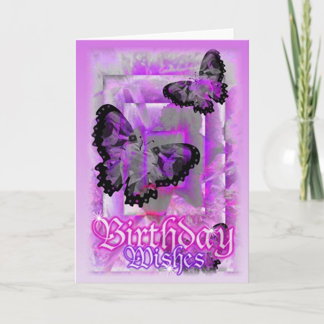 Carte Birthday Butterfly Wishes by Valxart (Devant)