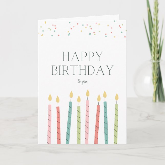 Carte Birthday Candle Greeting Card (Devant)