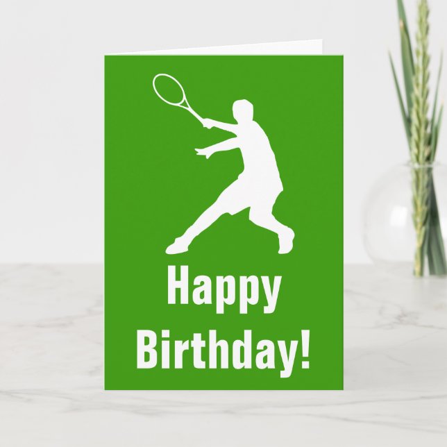 Carte Birthday card avec silhouette of player (Devant)