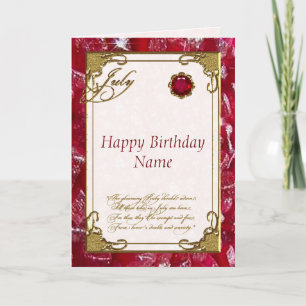 Carte Birthday card de July
