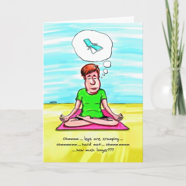 Carte Birthday Card for Yoga Lover - Yoga Chair (Devant)