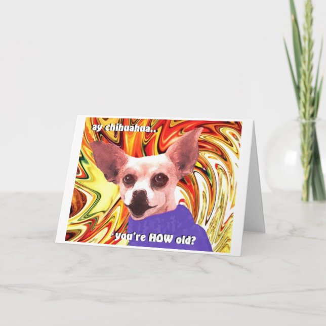Carte birthday chihuahuahua (Devant)