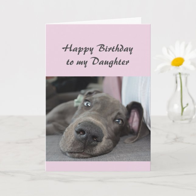 Carte Birthday DaughterFun Chien définition de Relax Hum (Petite plante)