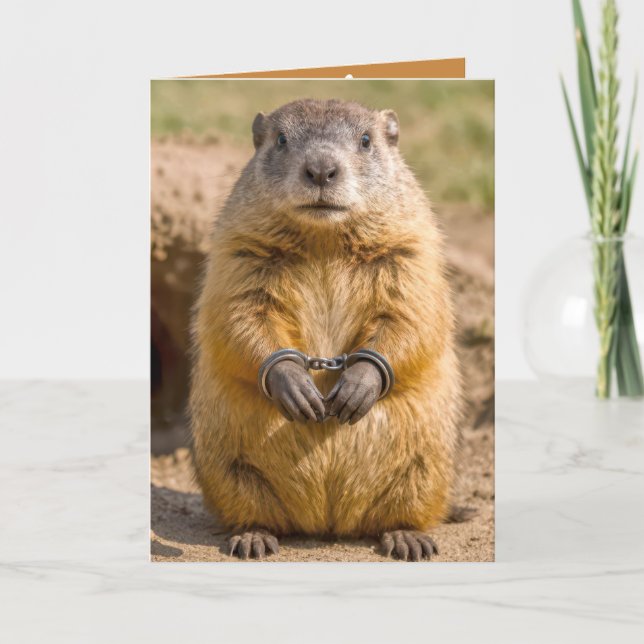 Carte Birthday Groundhog Day Humor (Devant)