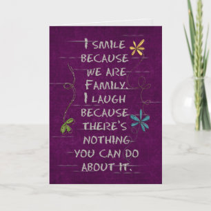 Carte birthday humor for family member
