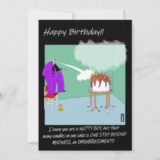 Carte Birthday humour card for a Madness, Two tone fan