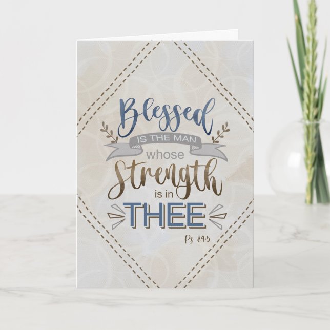 Carte Birthday Scripture Blessed is the Man (Devant)