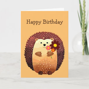 Carte Birthday Sending a Hedgehog Hug Love Cute