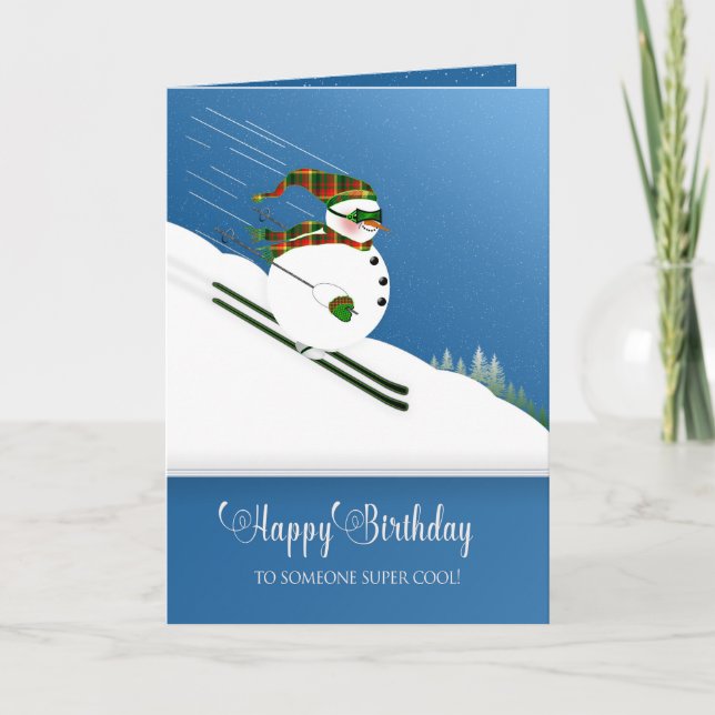 Carte Birthday, Someone Cool, Happy Snowman (Devant)
