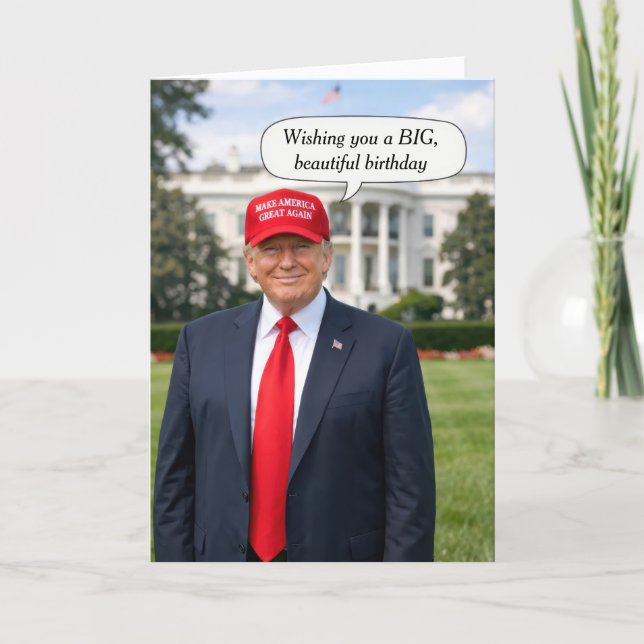 Carte Birthday Trump Speech Bubble (Devant)