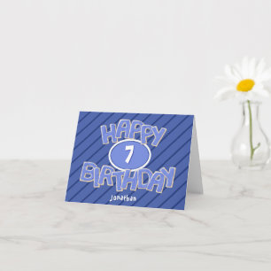 Carte biscuits bleus garçons heureux anniversaire