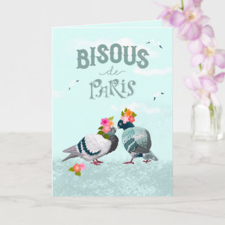 Carte Bisous de Paris Kisses from Paris French Language