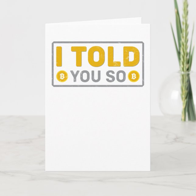 Carte Bitcoin Je T'Ai Dit Ça ! (Devant)