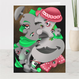 Carte Bits et pièces - Surreal Puzzle Face à la salutati