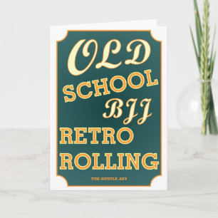 Carte BJJ Old School Rétro Anniversaire de Rolling