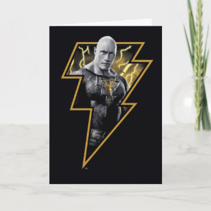 Carte Black Adam Grey et Gold Lightning Graphic