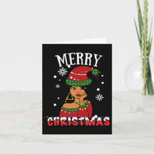 Carte Black African American Joyeux Noël Melanin Wom