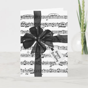 Carte Black Birday Bow sur la musique