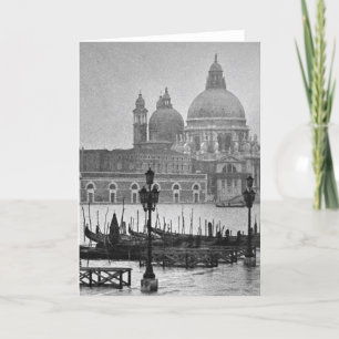 Carte Black Blanc Grand Canal Venise Italie Voyage