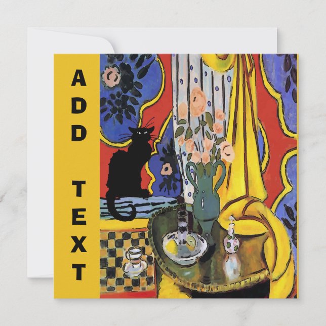 Carte Black Cat Still Life (Devant)