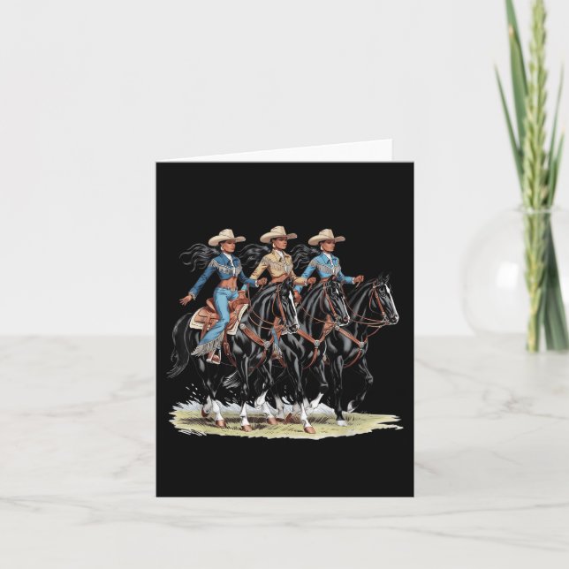 Carte Black Cowgirl Western Melanin Rodeo Historique afr (Devant)