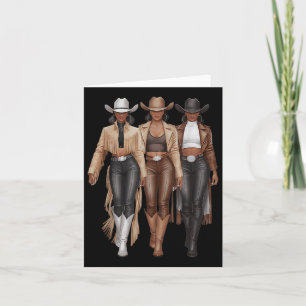 Carte Black Cowgirl Western Rodeo Melanin Cowgirl