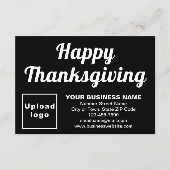 Carte Black Flat de Thanksgiving Small Business (Devant)