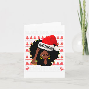 Carte Black Girl Magic Joyeux Noël Africain Américain