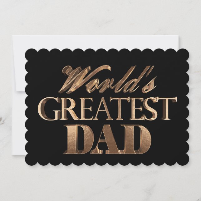 Carte Black Gold Elegant Typographie Le meilleur papa du (Devant)