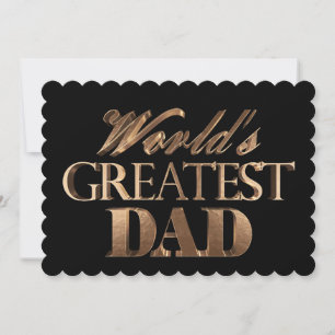 Carte Black Gold Elegant Typographie Le meilleur papa du
