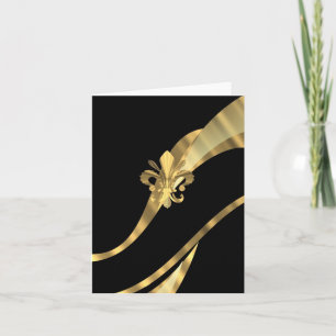 Carte Black & gold fleur de lys