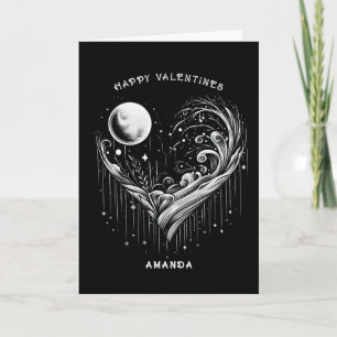 Carte Black Heart Heureuse Sainte-Valentin Holiday
