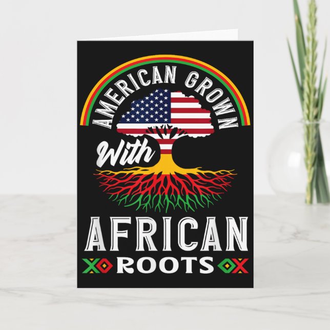 Carte Black History American Grown With African Roots Tr (Devant)