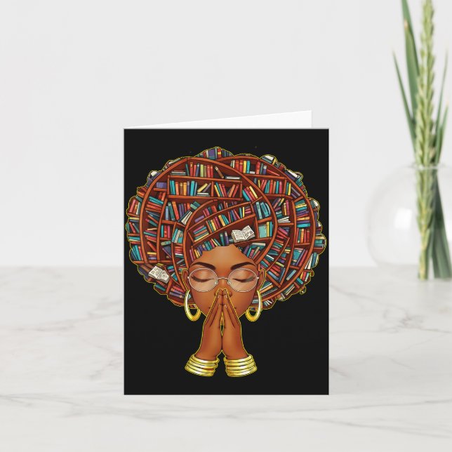 Carte Black History Month Afro Book Lover Women Girls Li (Devant)