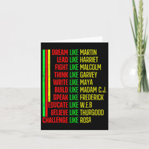 Carte Black History Pride Martin Black Afro African