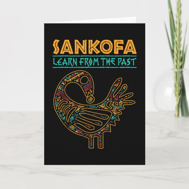 Carte Black History Sankofa African Bird Junenth (Devant)
