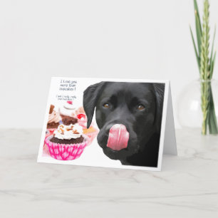 Carte Black Lab I Love You Card - Chien que je t'aime