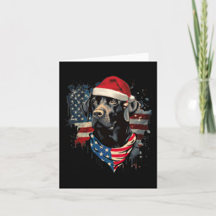Carte Black Lab Labrador Vintage Père Noël Pajama de Noë