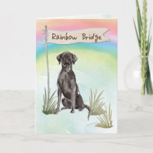 Carte Black Lab Pet Sympathy Over Rainbow