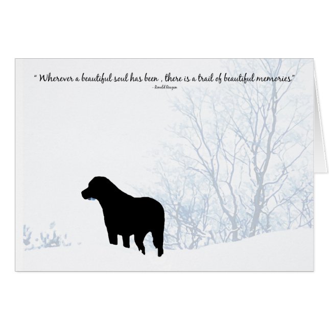 Carte Black Lab Sympathy - Sympathy chien - Perte  (Devant horizontal)