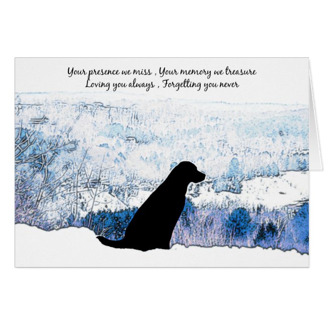 Carte Black Lab Sympathy - Sympathy chien - Perte  (Devant horizontal)
