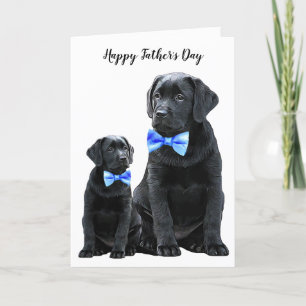 Carte Black Labrador Fête des pères Chien - Joli Chien P