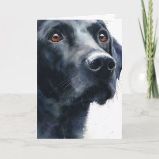 Carte Black labrador retriever watercolor