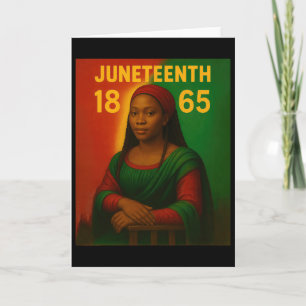 Carte Black Mona Lisa Graphique Afro Américaine Juin