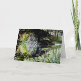 Carte "Black Pond" Adirondack Lake and Rock Landscape