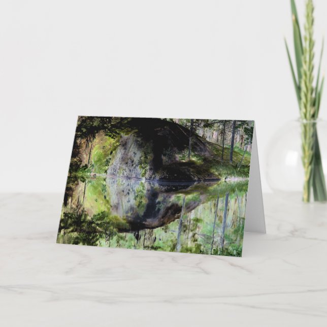 Carte "Black Pond" Adirondack Lake and Rock Landscape (Devant)